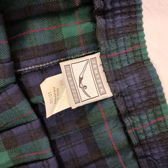 Vintage Jantzen Classics Plaid Pleated MIdi Skirt - Picture 6 of 7